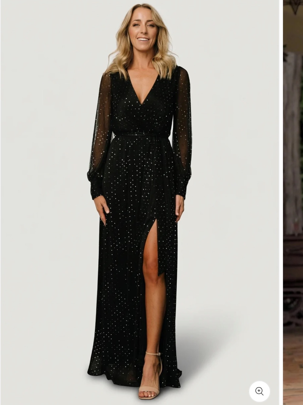 NWT Baltic Born Black Sparkle Maxi Dress